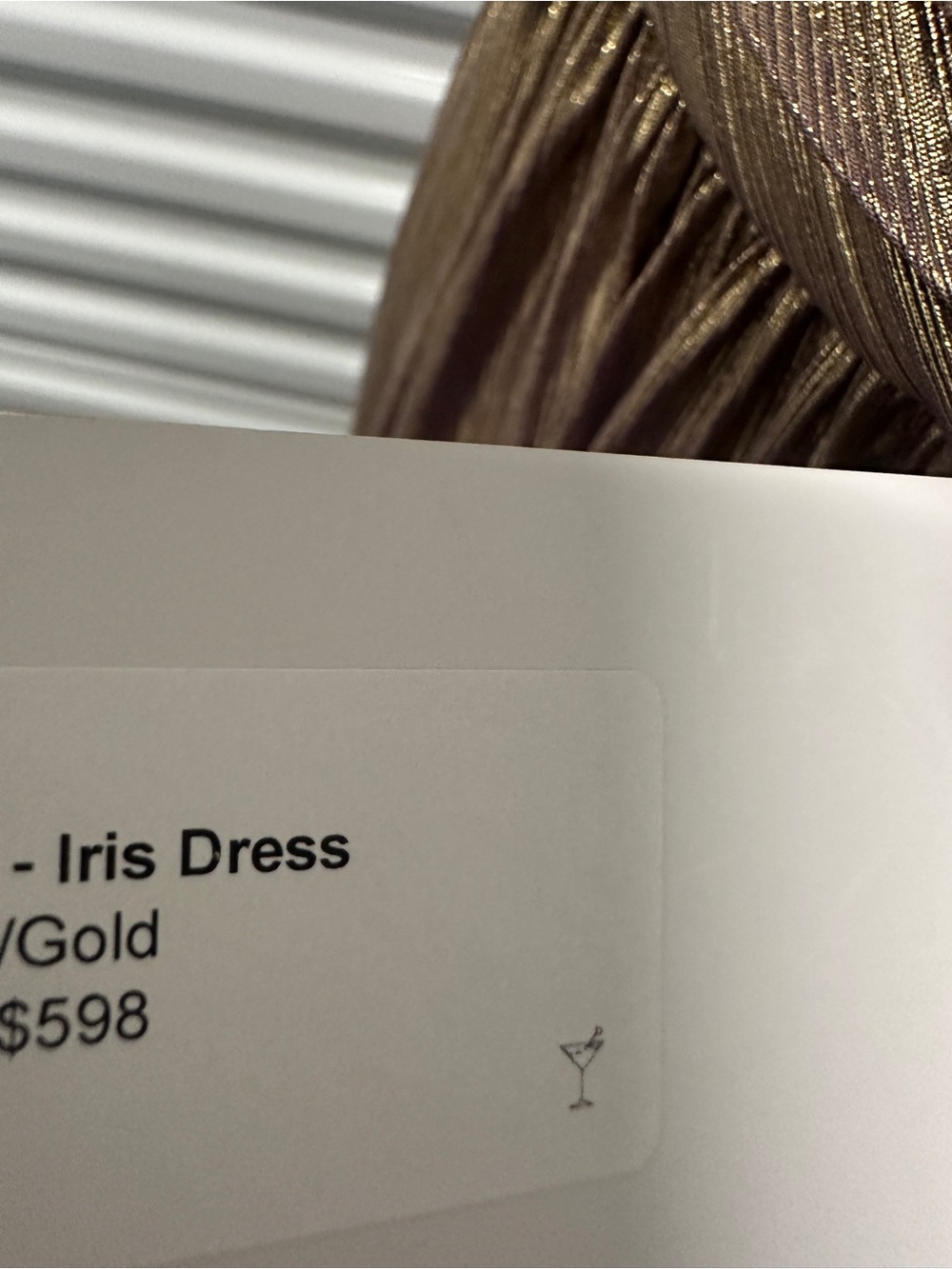 Retrofete Iris Lame Metallic Maxi Dress Sample Size Small - Picture 6 of 6